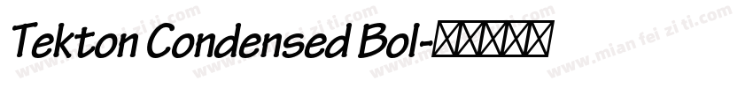 Tekton Condensed Bol字体转换